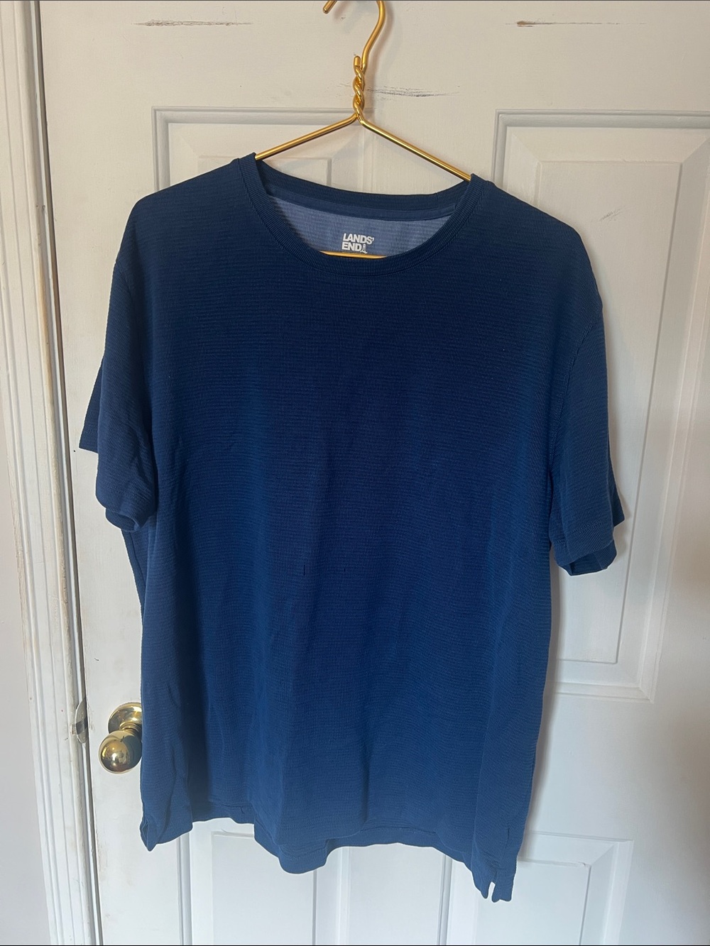 Lands' End Men's Dark Navy Short-Sleeve Crewneck Tee